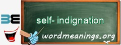 WordMeaning blackboard for self-indignation